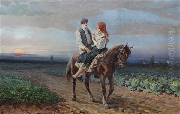 Delight Oil Painting by Liebscher, Adolf