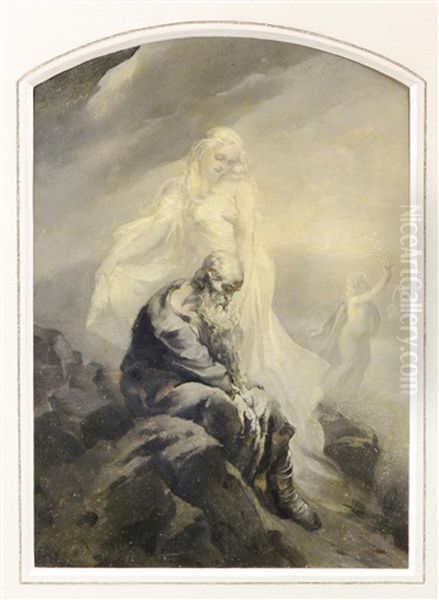 A Muse Oil Painting by Liebscher, Adolf