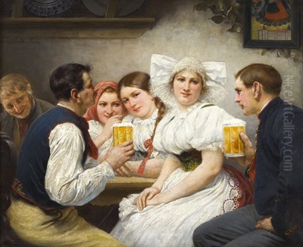 Prodana Nevesta Oil Painting by Liebscher, Adolf