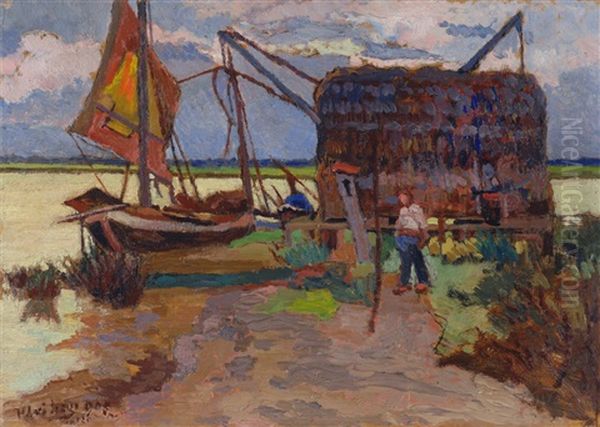 Bocca D'arno, Vecchia Bilancia Oil Painting by Ulvi Liegi