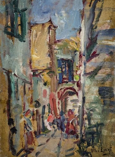 Scorcio Di Paese Oil Painting by Ulvi Liegi