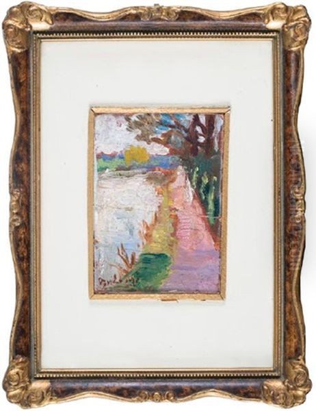 Scorcio Di Paesaggio Oil Painting by Ulvi Liegi