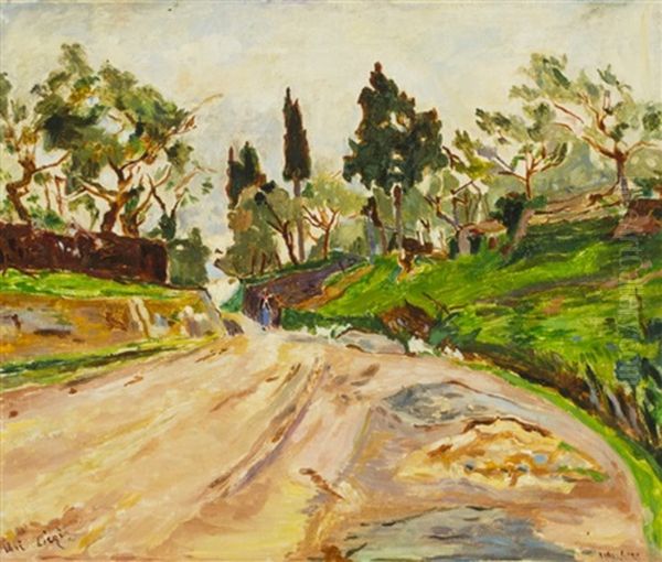 Strada Di Montelupo Oil Painting by Ulvi Liegi