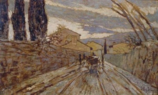 Via Delle Forbici Oil Painting by Ulvi Liegi