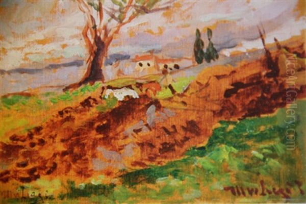 Campagna Senese Oil Painting by Ulvi Liegi
