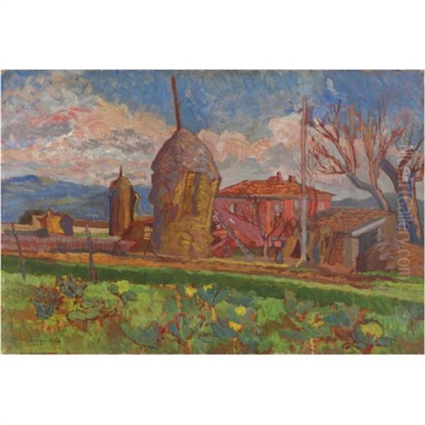 La Casa Rossa Oil Painting by Ulvi Liegi