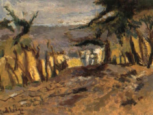 Buoi All'aratro Oil Painting by Ulvi Liegi