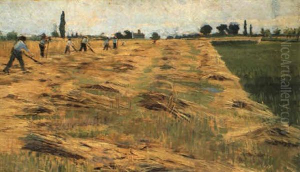 In Giugno Nei Campi Oil Painting by Ulvi Liegi