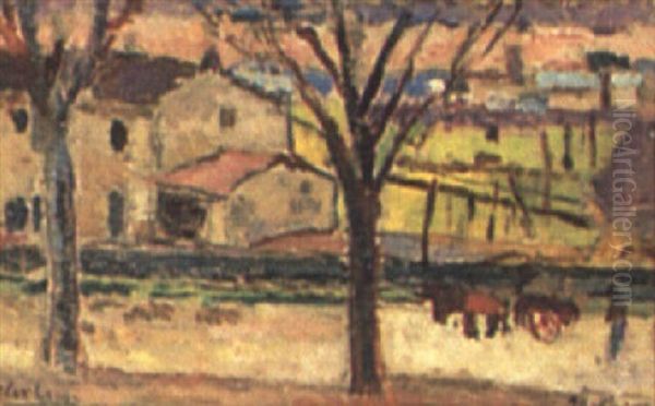 Street In The Outskirts Of Florence Oil Painting by Ulvi Liegi