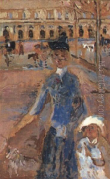 A Square In Florence Oil Painting by Ulvi Liegi