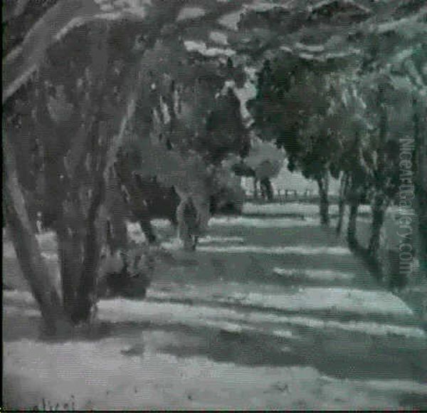 Paesaggio Con Alberi Oil Painting by Ulvi Liegi