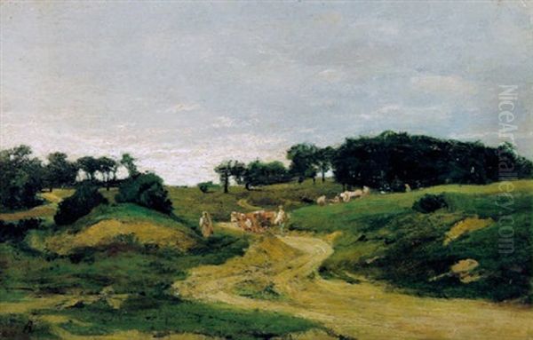 Feierabend Oil Painting by Adolf Heinrich Lier