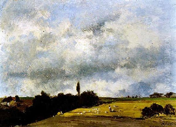 Sommer Am Lande Oil Painting by Adolf Heinrich Lier