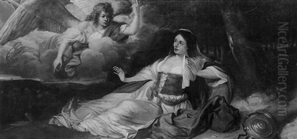 Agar Et L'ange Oil Painting by Jan Lievens