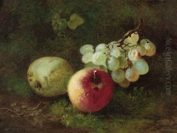 Stillleben Mit Apfel, Birne Und Trauben Oil Painting by Elizabeth Lilley