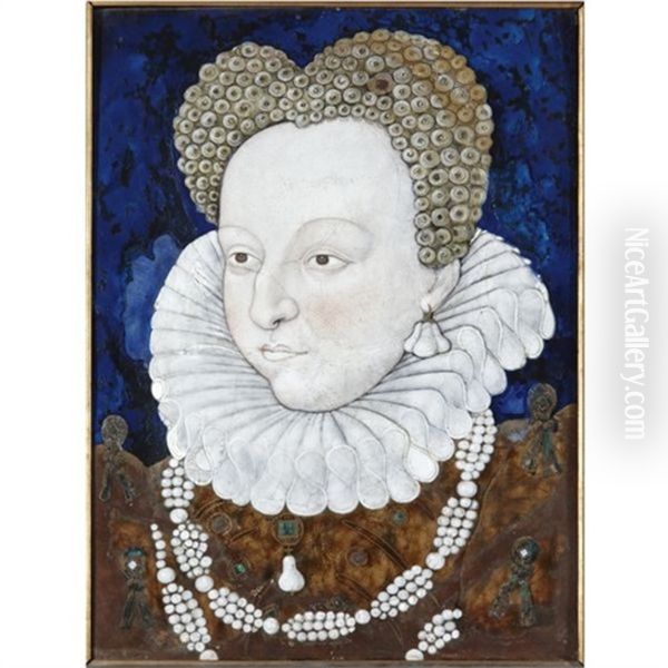 Portrait Of A Noblewoman (duchesse D'etampes?) Oil Painting by Leonard Limosin