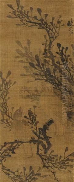 Tree And Bird Oil Painting by Lin Liang