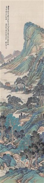 Traveling To Meet Friends Oil Painting by Lin Shu