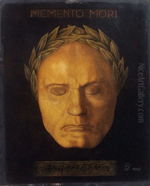 Memento Mori Oil Painting by Erich Lindenau