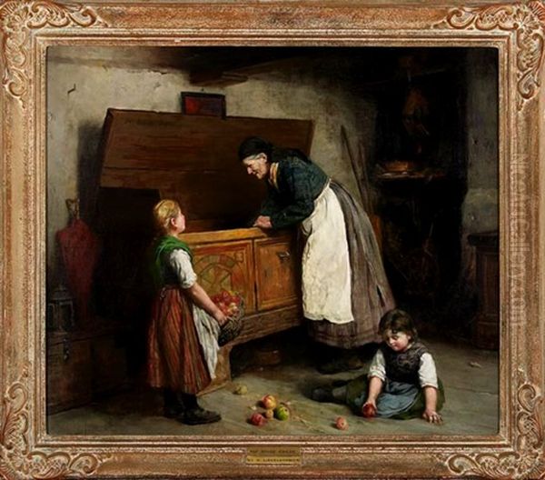 The Store Chest Oil Painting by Hermann Lindenschmit