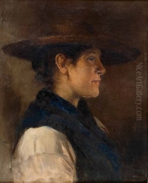 Die Fesche Bauerin Oil Painting by Hermann Lindenschmit