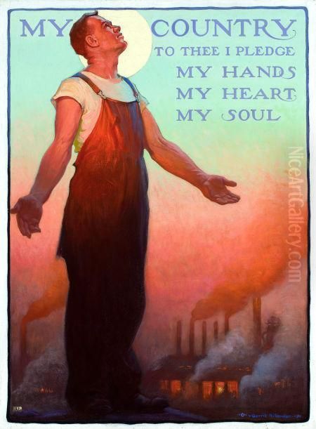 My Country Oil Painting by Gerrit Albertus Beniker