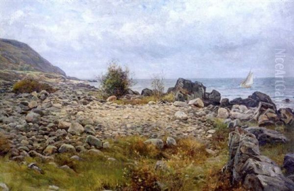 Rannikkopurjehdusta Oil Painting by Berndt Adolf Lindholm