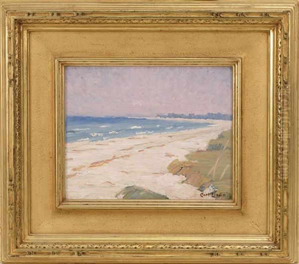Nantucket Beach Oil Painting by Carl Olaf Eric Lindin