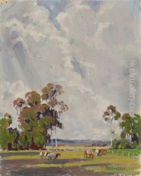 About Campbelltown, Nsw Oil Painting by Perceval Charles (Percy) Lindsay