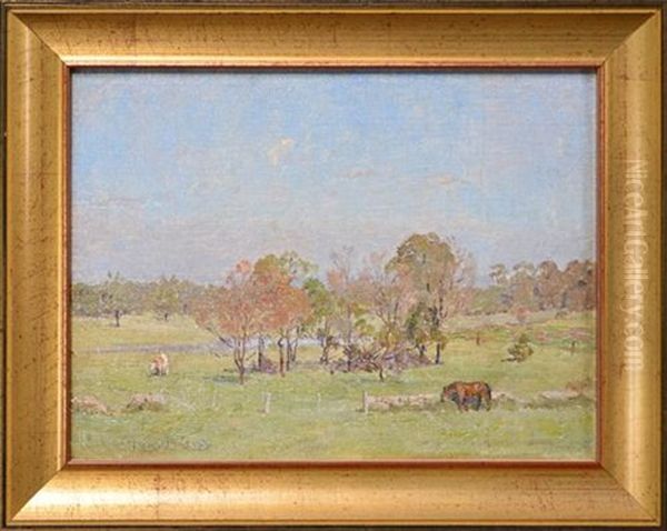 Bush Summer Oil Painting by Perceval Charles (Percy) Lindsay