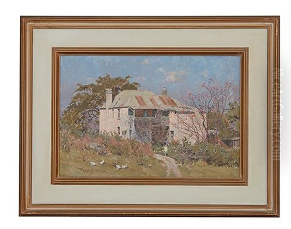 House In Rural Setting Oil Painting by Perceval Charles (Percy) Lindsay