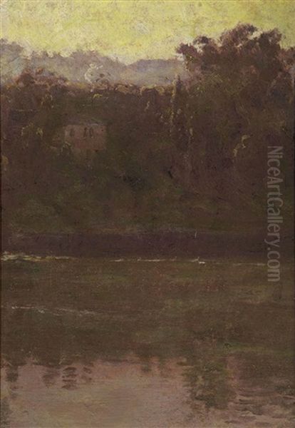 On The Hawkesbury River Oil Painting by Perceval Charles (Percy) Lindsay