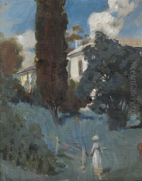 Charterisville, Heidelberg Oil Painting by Perceval Charles (Percy) Lindsay