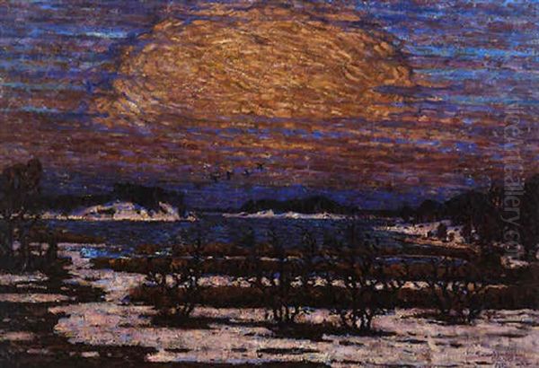 December Morning, Orno Oil Painting by Rikard Lindstroem