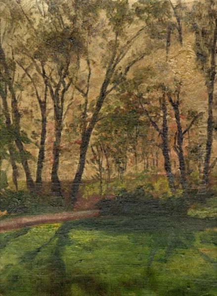 Parklandschaft. Studie Oil Painting by Carl August Liner