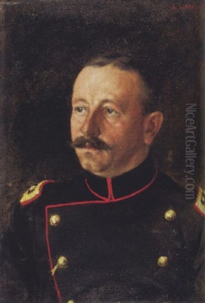 Portrat Eines Offiziers Oil Painting by Carl August Liner