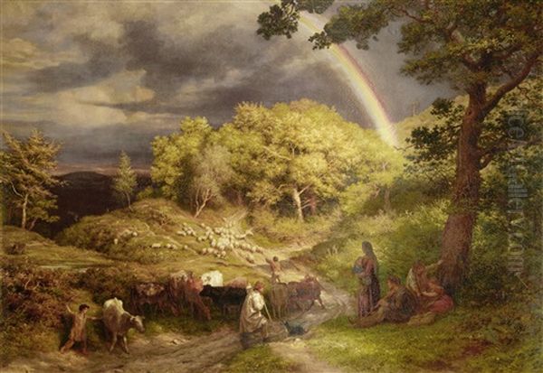 The Rainbow Oil Painting by James Thomas Linnell