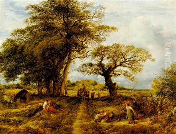 The Green Lane Oil Painting by John Linnell