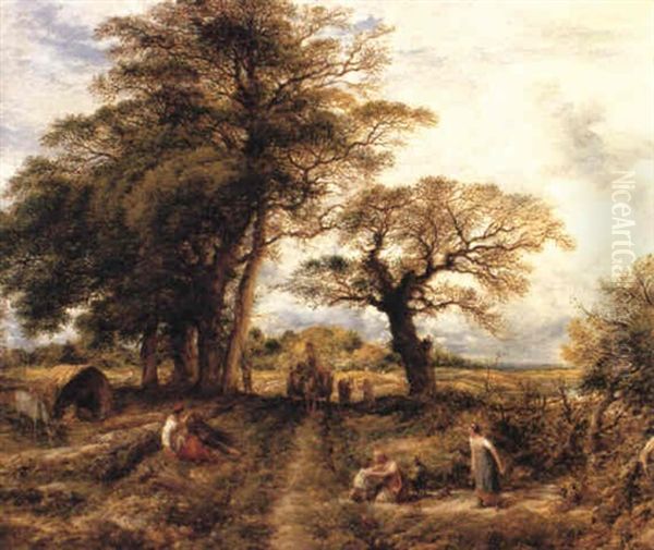 The Tramps Oil Painting by John Linnell