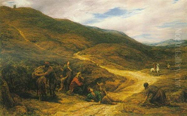 Over The Heath Oil Painting by William Linnell