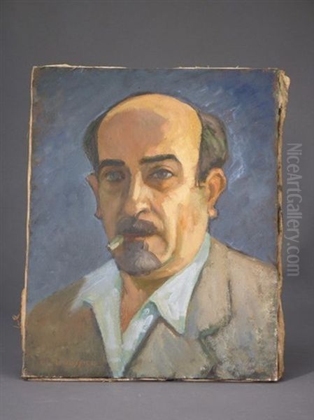 Autoportrait Oil Painting by Claudius Linossier