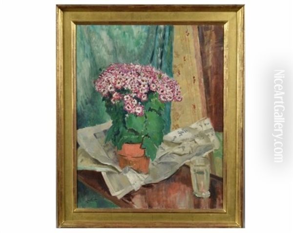 Untitled, Still Life Of Flowers Oil Painting by Edward Barnard Lintott