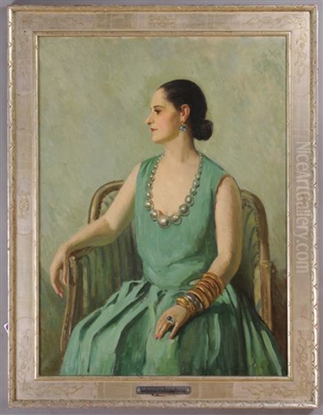 Helena Rubenstein Oil Painting by Edward Barnard Lintott