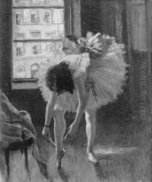 Ballerina Dressing Oil Painting by Edward Barnard Lintott