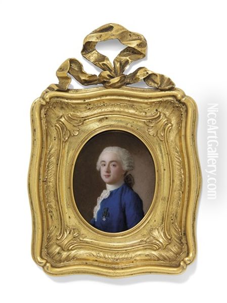 A Young Gentleman In Blue Coat, Wearing The Badge Of The Order Of Malta Oil Painting by Etienne Liotard