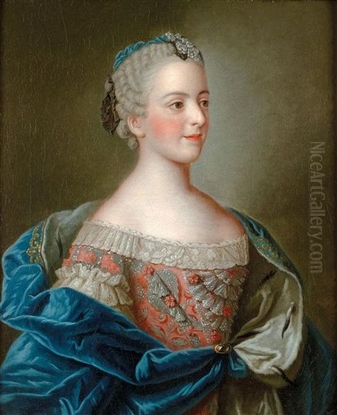 Portrait De Madame Louise De France Oil Painting by Etienne Liotard