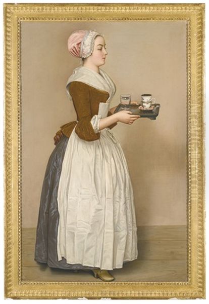 The Chocolate Girl Oil Painting by Etienne Liotard