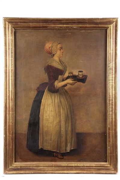 The Chocolate Maiden Oil Painting by Etienne Liotard