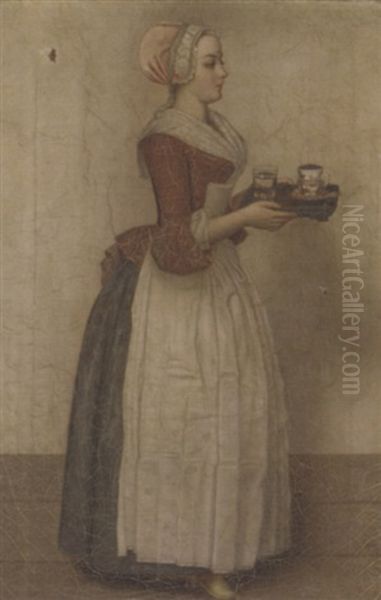La Belle Chocolatiere Oil Painting by Etienne Liotard