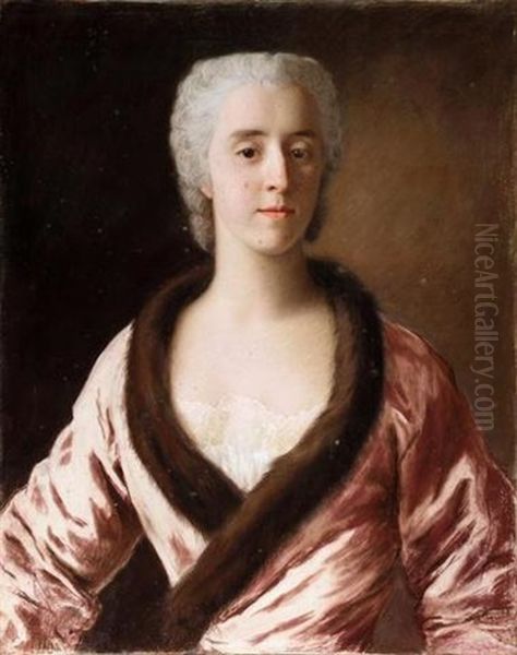 Portrait Of A Lady Oil Painting by Etienne Liotard
